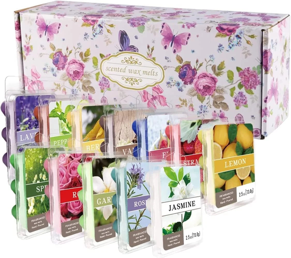 12 Cœurs Fondants en Cire de Soja | Aromathérapie & Détente