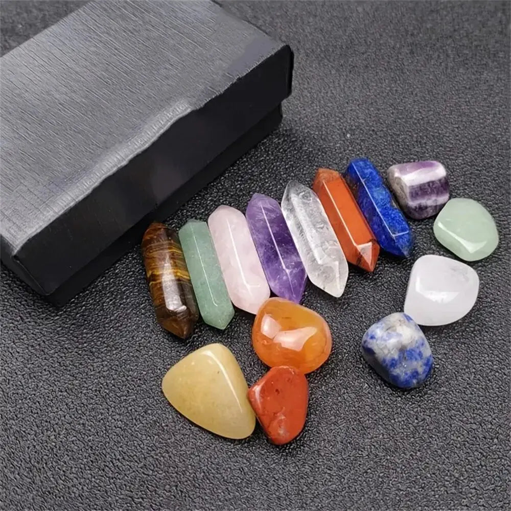 14 Pierres Naturelles Chakra – Cristaux Quartz & Pierres de Méditation