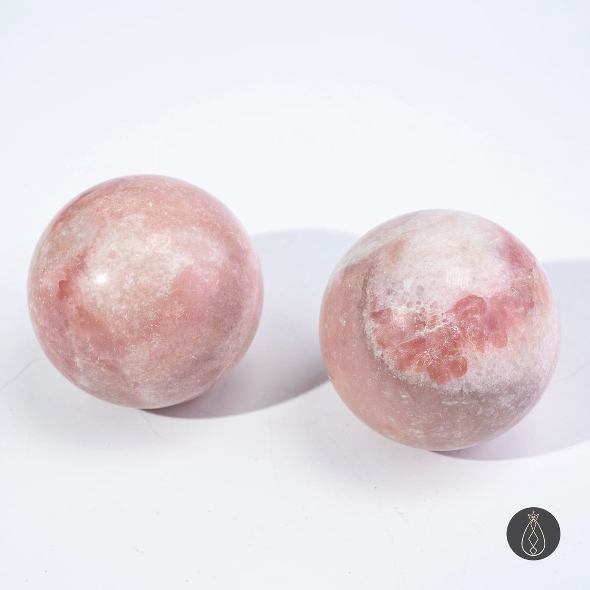 2 Sphères Opale Rose 5–7cm