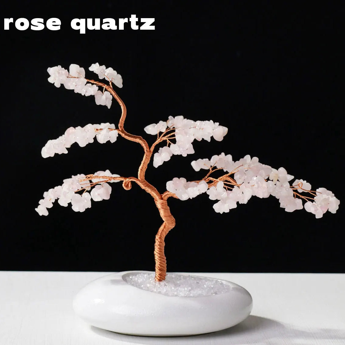 Arbre en Cristal Naturel – quartz rose