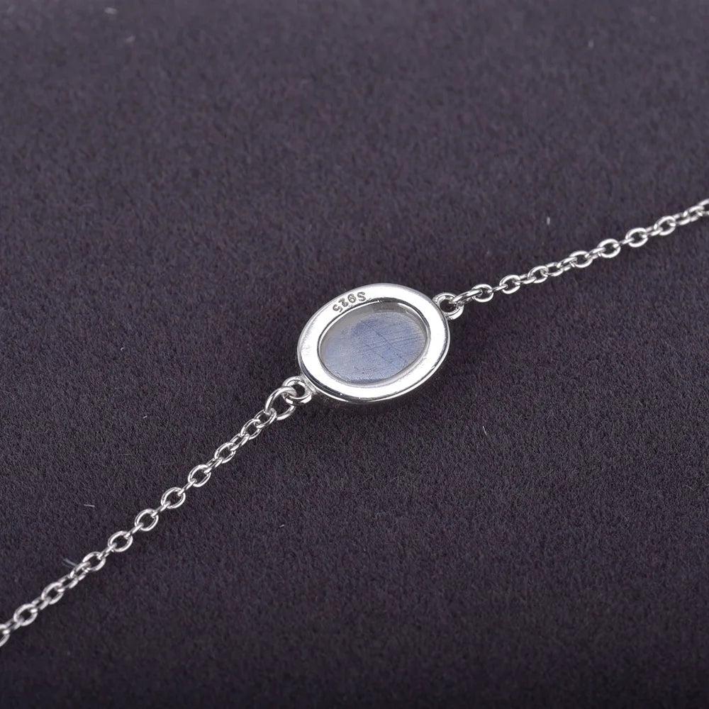 Bracelet Pierre naturelle de Lune Argent