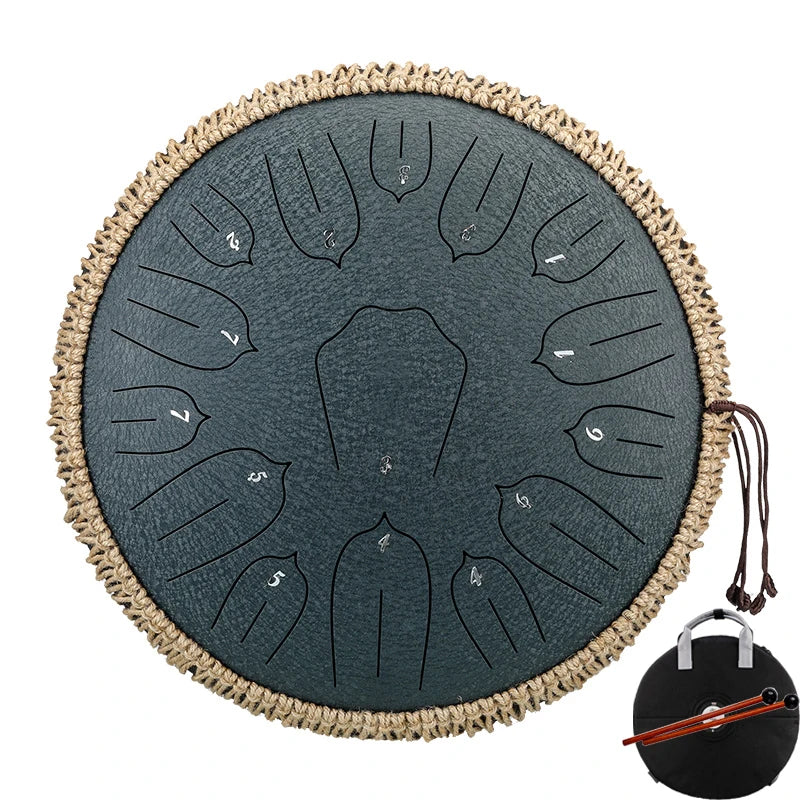 Glucophone 15 Notes – Steel Tongue Drum – Instrument avec housse