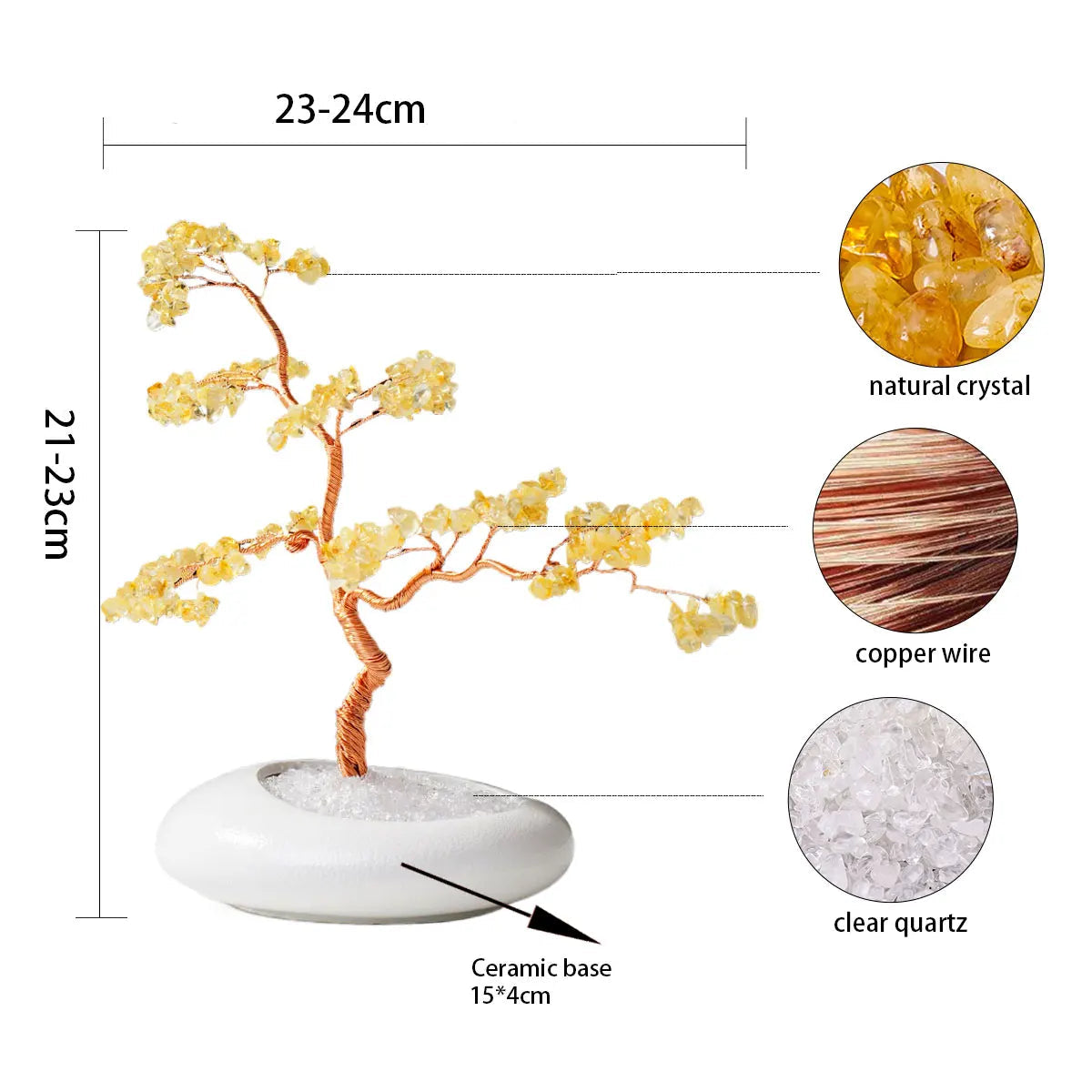 Guide taille Arbre en Cristal Naturel – amethyste