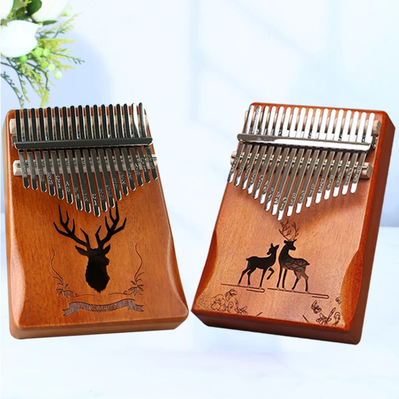 Kalimba – Piano à Pouces Accordé Manuel – Instrument Portable en Bois de Hêtre