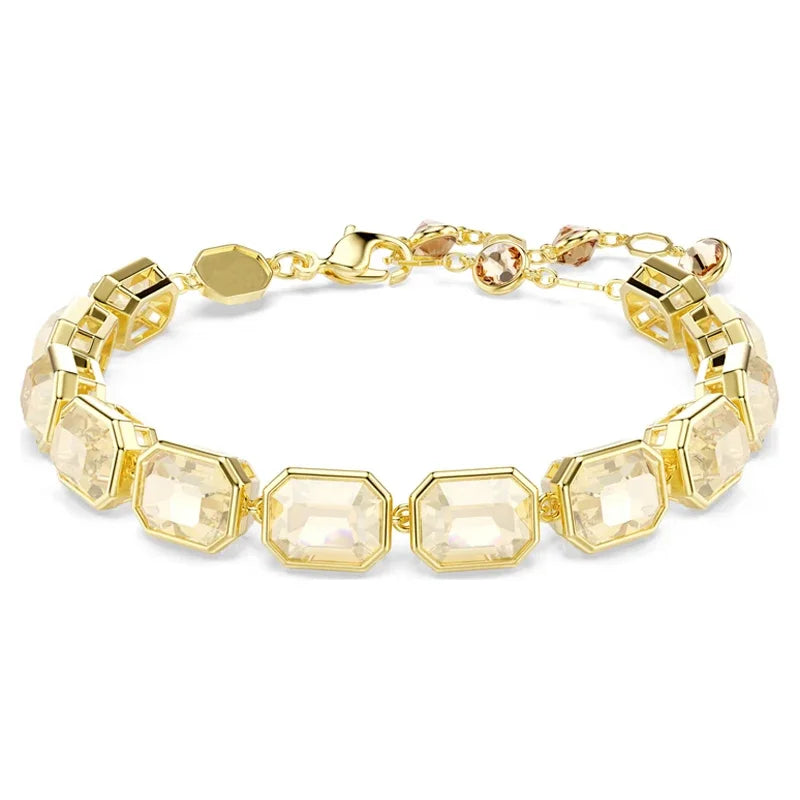 Parure Bijoux Luxe 2025 Or & Cristal Violet – beau bracelet