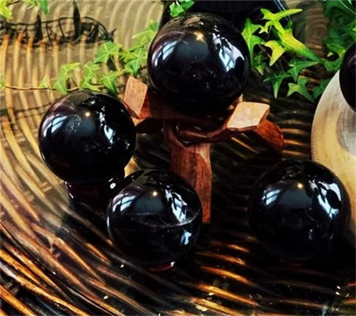 Sphère en Obsidienne Noire – Boule de Cristal de Protection