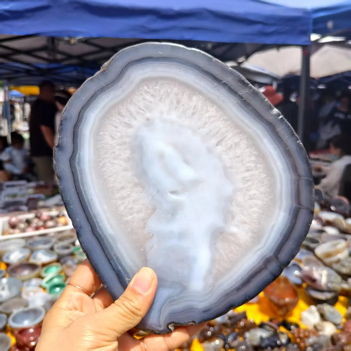 Tranche d’Agate Naturelle – Disque