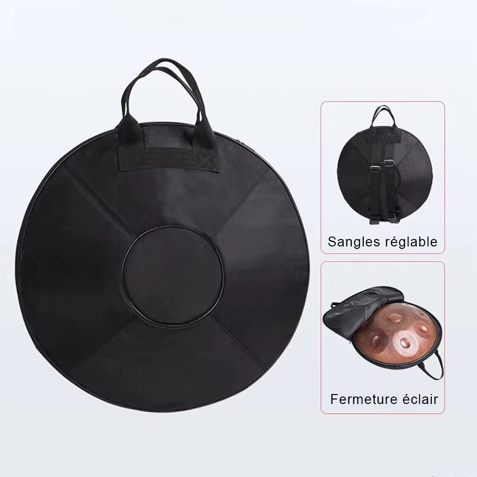 Handpan 440hz 9 notes en acier nitruré - kit compet- Sonorité pure et fabrication à la main