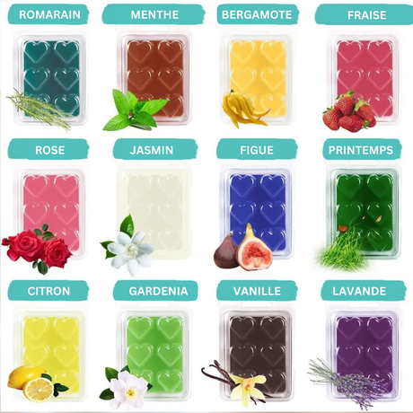 12 Cœurs Fondants en Cire