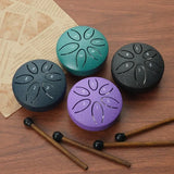 4 petits tambours en acier Mini Tongue Drum de 7,6 cm, 6 notes, en acier inoxydable. Instrument zen idéal pour méditation, relaxation et initiation musicale. 