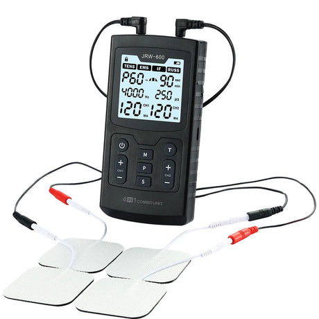 Appareil d’Électrostimulation EMS TENS 4-en-1 – Physiothérapie, Soulagement des Douleurs
