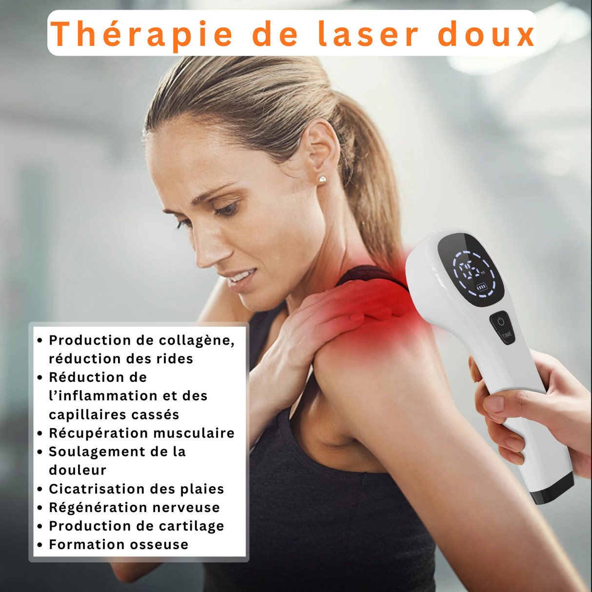 Appareil de Laser Thérapie – Soulagement des Douleurs, Récupération Musculaire & Bien-Être 