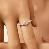 Bague Couronne en Moissanite D Color VVS1 