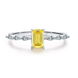 Bague en Argent 925 avec Zircon Jaune