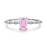 Bague en Argent 925 avec Zircon Rose