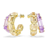 Bijoux Luxe Or & Cristal boucles d'oreille violet
