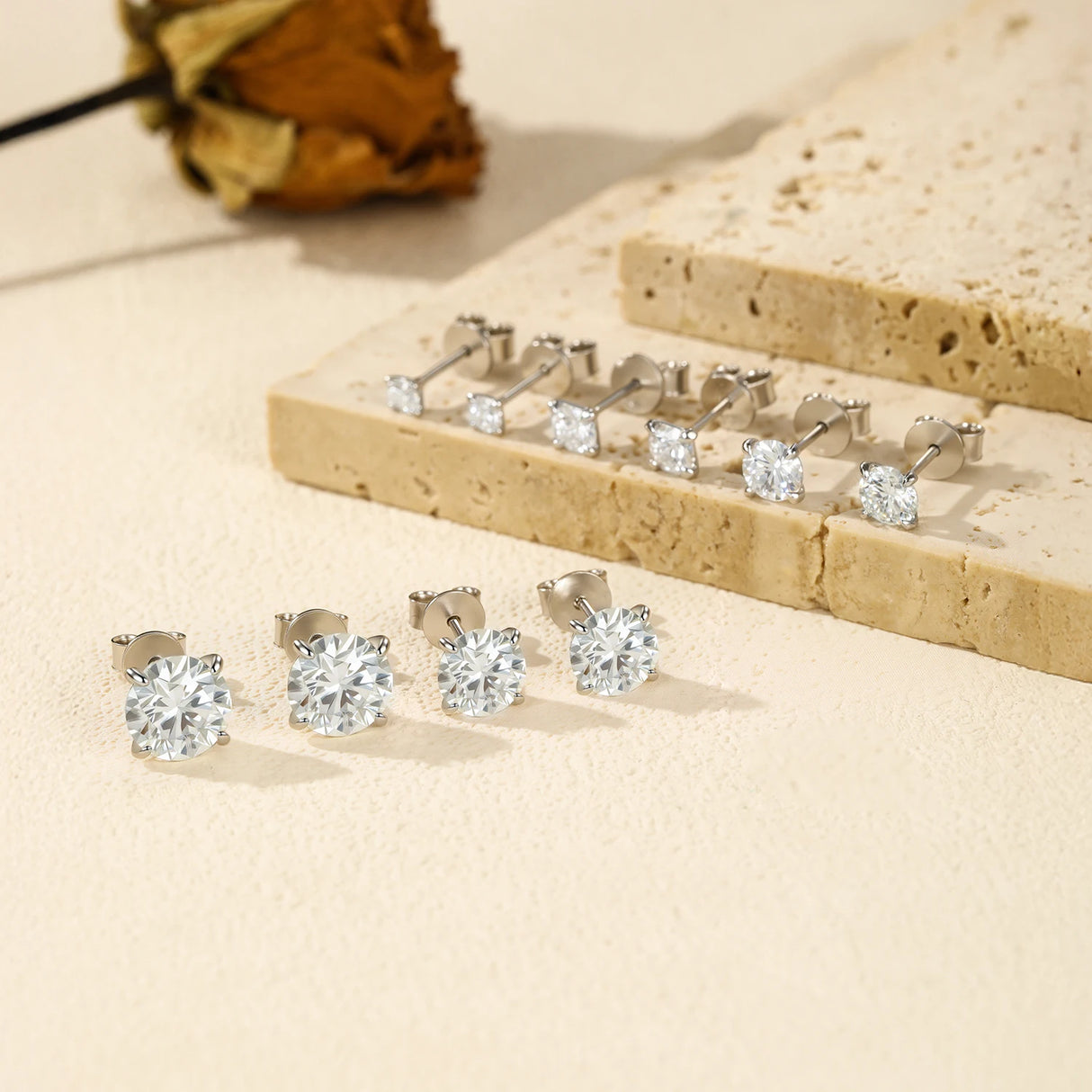 Boucles d’Oreilles en Moissanite – Argent 925 