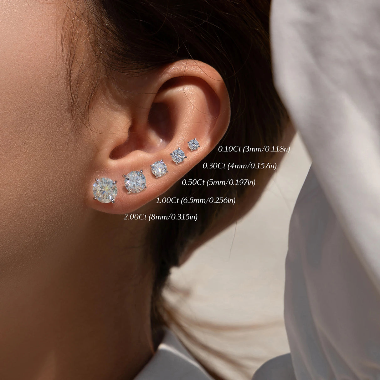 Boucles d’Oreilles en Moissanite D Color – Argent 925 Élégance Luxe