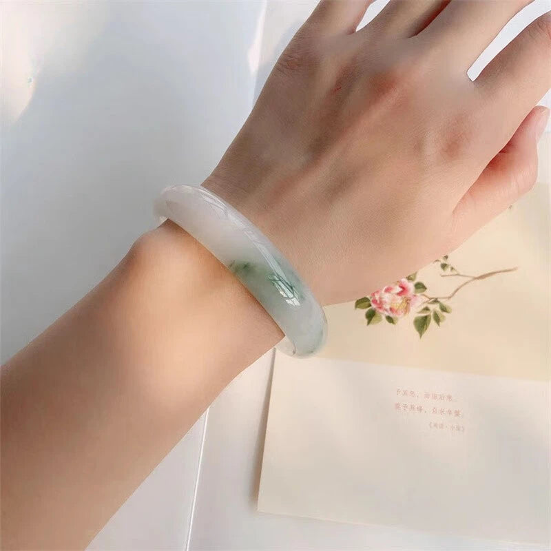 Bracelet Jade Tianshan Transparent – Naturelle & Bijou 