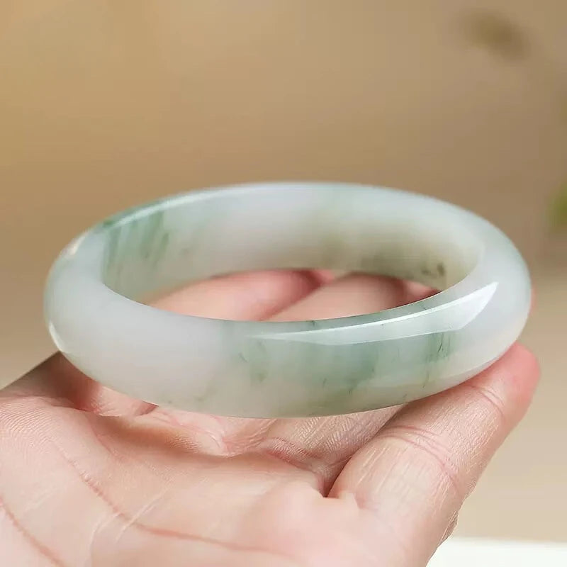 Bracelet Jade Tianshan Transparent – Élégance Naturelle & Bijou 