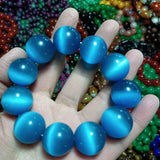 Bracelet Opale Naturelle Multicolore – Énergie, Élégance Bleu