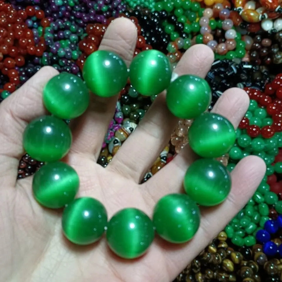Bracelet Opale Naturelle Multicolore – Énergie, Élégance vert