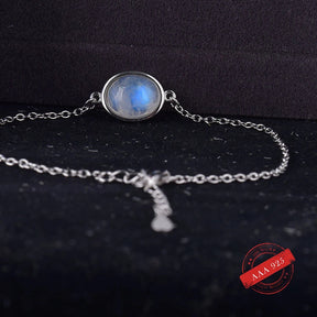 Bracelet Pierre de Lune Argent 925 – Éclat Mystique & Énergie Féminine