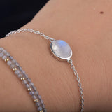 Bracelet Pierre naturelle de Lune Argent 925 