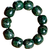 Bracelet Tibétain en Jade – Pierre (Serpentine Fleur d’Or)