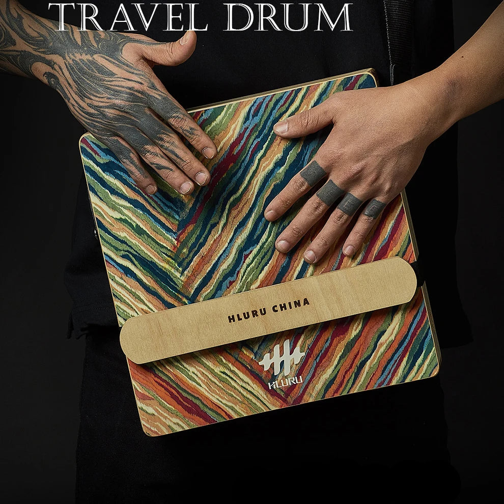 Cajón Portable en Bois Hluru – Mini Drum Box 3 Sons 
