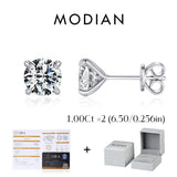 Certificat et Boîte Boucles d’Oreilles  1 ct