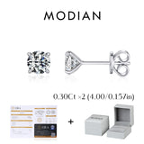 Certificat et Boîte Boucles d’Oreilles en Moissanite – Argent 925 