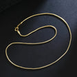 Collier Chaîne Serpent 2mm en Or 18K – Élégance Fluide et Intemporelle