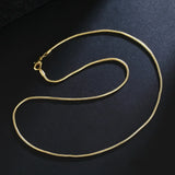 Collier Chaîne Serpent 2mm en Or 18K – Élégance Fluide et Intemporelle