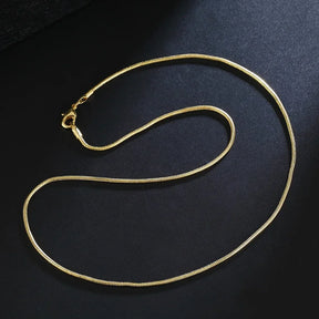 Collier Chaîne Serpent 2mm en Or 18K – Élégance Fluide et Intemporelle