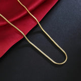Collier Chaine Serpent 2mm en Or 18K – Élégance Fluide 