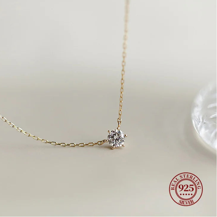 Collier Femme Argent Or 18 carat