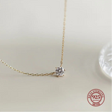 Collier Femme Argent Or 18 carat