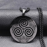 Collier Triskèle Celtique en Acier 