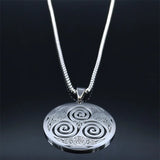 Collier Triskèle Celtique en Acier Inoxydable – Pendentif Viking 