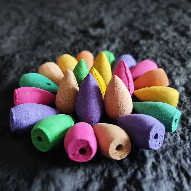 Cone encens multicolore