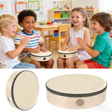 Enfants jouant avec un Tambourin Enfant en Bois 10 cm – Jouet Musical Éducatif à Percussion