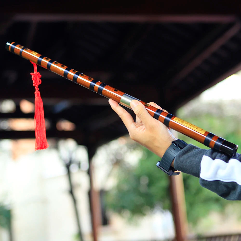 Flûte Chinoise Dizi en Bambou 8 Ans Séché à l’Air – Clé de Do (C) – Instrument 