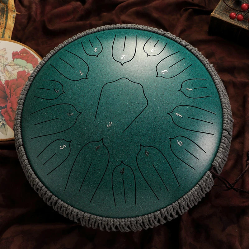 Glucophone 15 Notes – Steel Tongue Drum Tonalité Ré – Instrument Méditation
