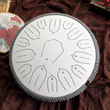 Glucophone 15 Notes – Steel Tongue Drum Tonalité Ré – Instrument blanc
