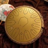 Glucophone 15 Notes – Steel Tongue Drum Tonalité Ré – Instrument jaune