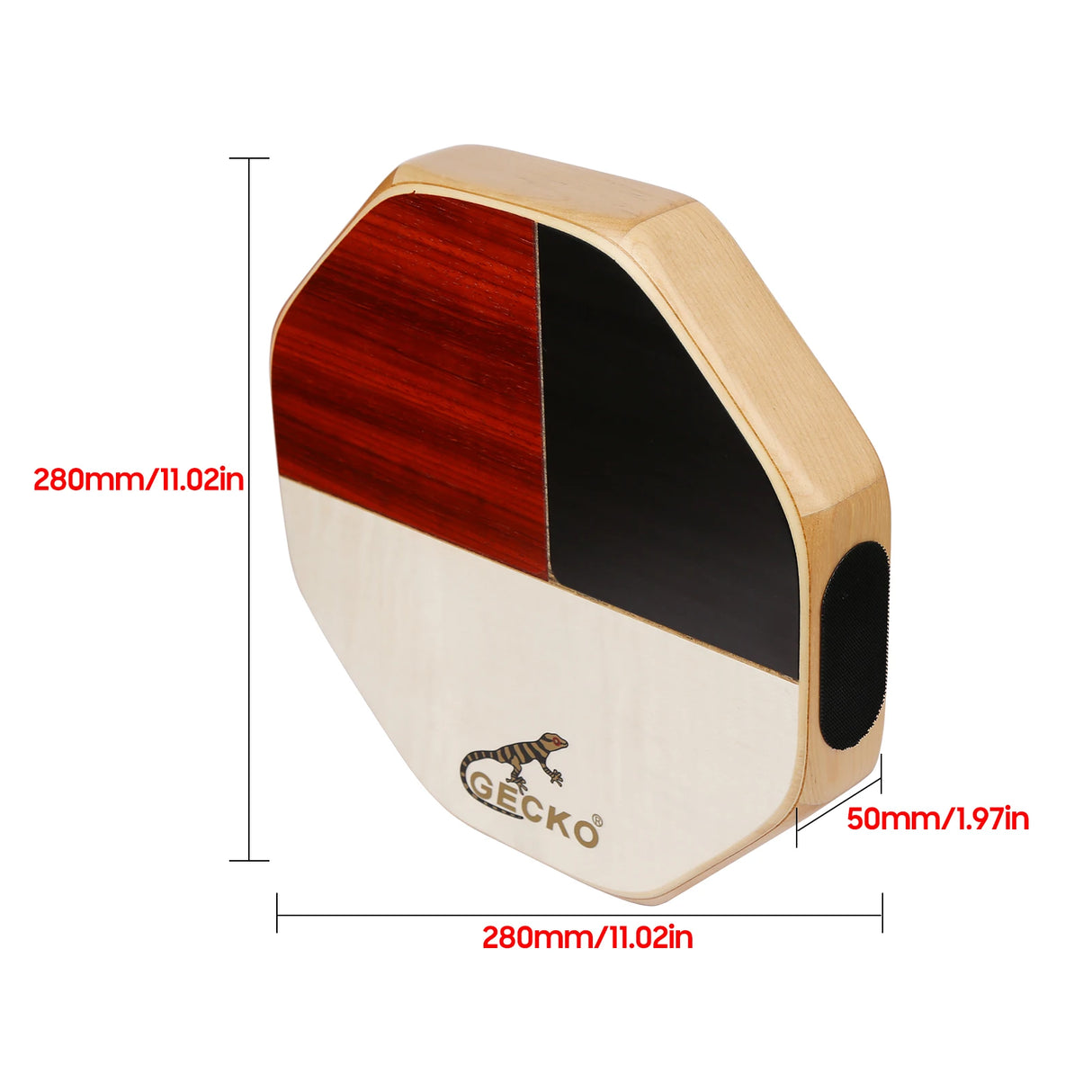 Guide taille Cajón GECKO SD6 – Tambour Main Portable en Bois avec Housse