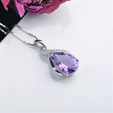 Joli pendentif amethyste collier