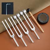 Kit diapason thérapeutique chakra 4 pièces 128 Hz, 136,1 Hz, 256 Hz, 384 Hz