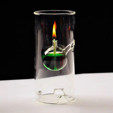 Lampe à Huile Romantique en Verre | Décoration Énergétique & Ambiance 